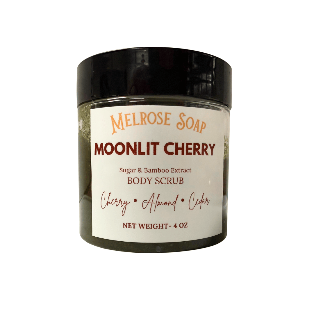 Moonlit Cherry Sugar Scrub – Exfoliating Body Polish with Bamboo Extract | Fall Collection