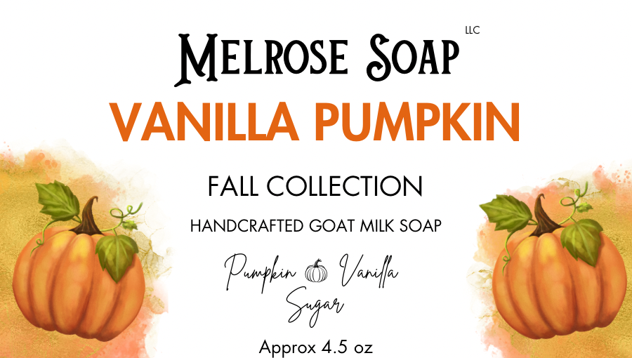 Vanilla Pumpkin Handcrafted Goat Milk Soap Bar| Fall Collection
