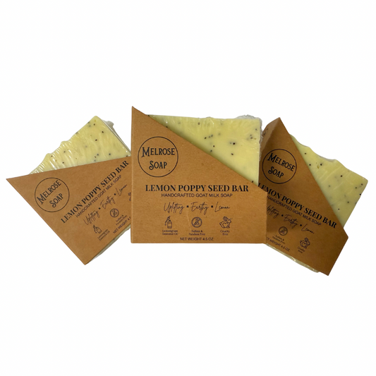 Lemon Poppy Seed Handcrafted Goat Milk Soap Bar