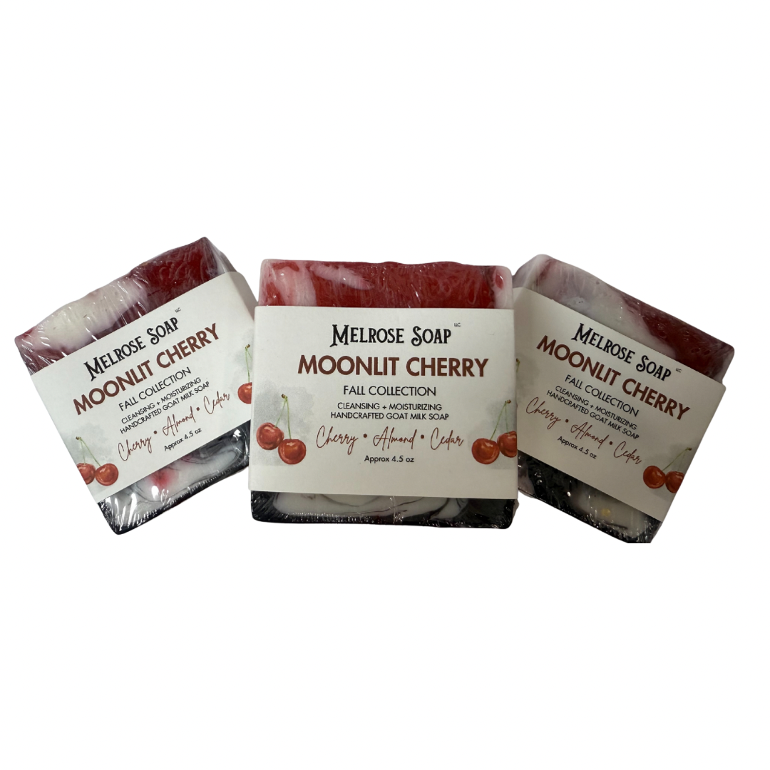 Moonlit Cherry Goat Milk & Activated Charcoal Soap | Fall Collection