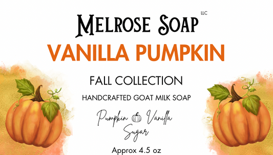 Vanilla Pumpkin Handcrafted Goat Milk Soap Bar| Fall Collection