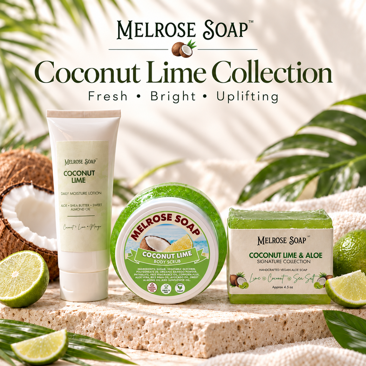 Coconut Lime Shower + Body Care Set