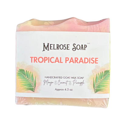 Tropical Paradise Goat Milk Soap Bar | Pineapple, Mango & Coconut