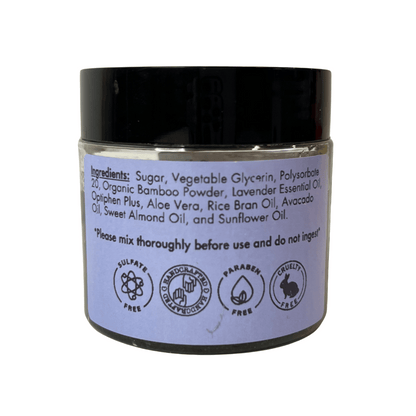 Handcrafted Lavender Sugar Scrub with Bamboo Extract